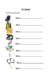 English Worksheet: Classroom items 2