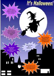 Its Halloween! - Conversation, vocabulary & reading comprehension - 3 pages - fully editable