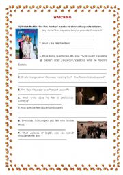 English Worksheet: Varieties of English - Worksheet on the Film The Pink Panther