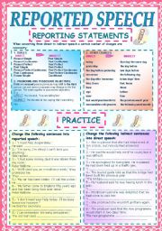 REPORTED SPEECH: STATEMENTS. RULES & PRACTICE