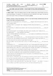 English Worksheet: FCE TEST - OPEN CLOZE AND KEY WORD TRANSFORMATION (USE OF ENGLISH)