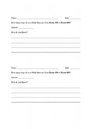 English Worksheet: How many steps?