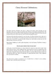 English worksheet: Cherry Blossom Celebration