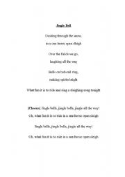 English Worksheet: Fill in the blanks(Jingle Bell)