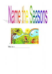 English Worksheet: Name the seasons. Part 1 - Summer