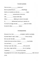 English Worksheet: Possessive Pronouns