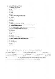 English Worksheet: A crazy story