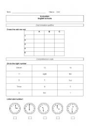 English Worksheet: time