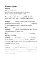 English worksheet: Legends: vocabulary exercise