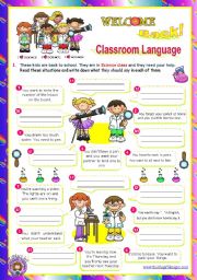 Back to School  -  Classroom Language  (2/2)
