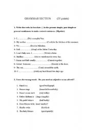 English Worksheet: Tenses