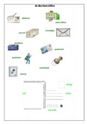 English worksheet: At the post office