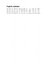 English Worksheet: alphabet pronunciation