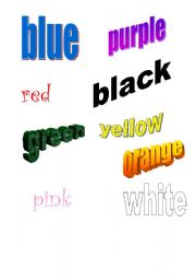 English Worksheet: Colours for settings