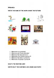 English Worksheet: 5 Primaria Galaxy Shops