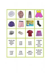 Flashcards - Clothes, material and patterns - ESL worksheet by eslcrazy