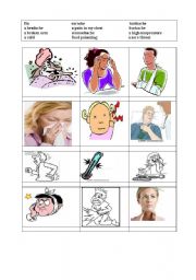 illness vocabulary - ESL worksheet by aprahel11