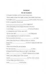 English Worksheet: Passive exercises