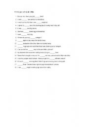 English worksheet: a an the