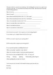 English Worksheet: Welcome Day 1