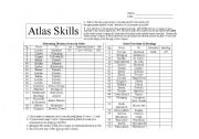 English Worksheet: Atlas Skills