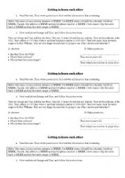 English worksheet: Getting to know people