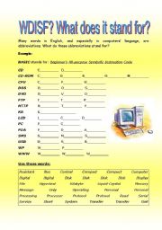 English Worksheet: Computer language vocabulary