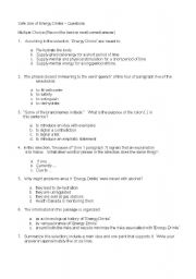 English Worksheet: Writing an Information Paragraph