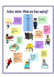 Action Verbs: What are they saying? 1