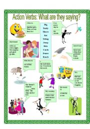 Actions Verbs: What are they saying? 3