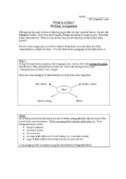 English Worksheet: What is a hero