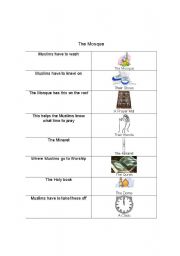 English worksheet: Whats in a Mosque