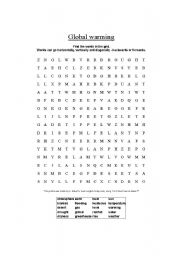 English Worksheet: Environment