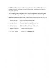 English worksheet: English pronouce