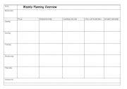 English Worksheet: Weekly timetable