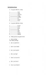 English worksheet: This and That