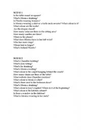 English worksheet: FRIENDS TOW the male nanny TWO questions for the scenes