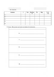 English worksheet: Creating Sentences Worksheet