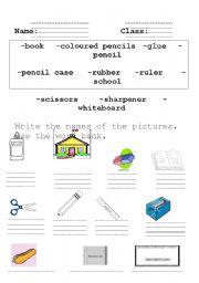 English worksheet: My school worksheet