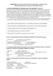 English worksheet: review