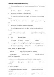 English worksheet: Grammar test 3/6