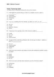 English Worksheet: the technical issue