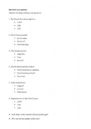 English worksheet: Questionnaire to practice simple past