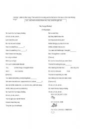 English worksheet: past tense lyrics