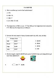 English Worksheet: 5 a day