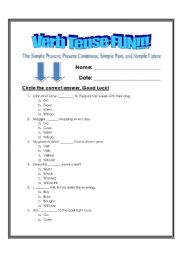 Practice the present, past, and future simple tenses. Lots of verbs. ENJOY! 