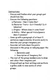 English Worksheet: Language Experienced Approach - My best pet