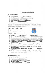 English worksheet: Elementary- Grammar and Vocabulary Review