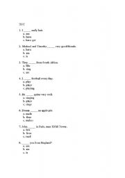English worksheet: present simple Tense
