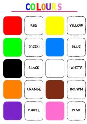 Colours memory game - ESL worksheet by suances